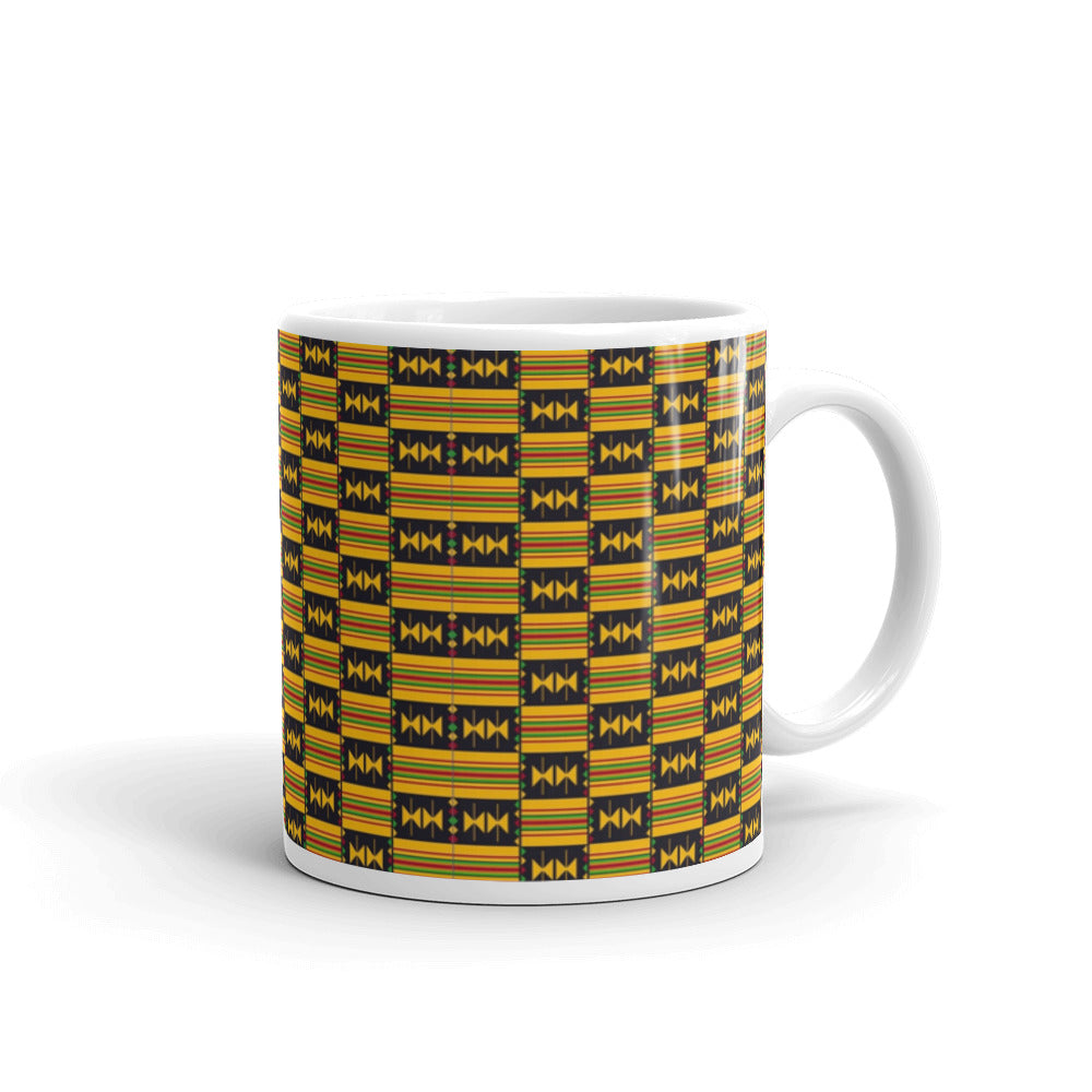 African Yellow Kente Mug